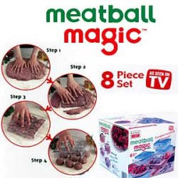 Meatball Magic, $14.50, Making homemade meatballs just got easier. In four simple steps, Meatball Magic shapes your ground meat into uniformly sized spheres that will cook evenly and in the same amount of time.