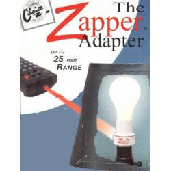 The Zapper Adapter, Zap your lights on or off with any infrared TV remote control. Simply screw the Zapper Adapter into any lamp socket. Install up to a 100 watt light bulb into the the Zapper Adapter and that's it.